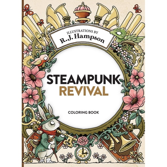 Steampunk Revival Coloring Book, (Hardcover)