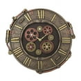 thumbnail image 1 of Steampunk Rivet Metal Plate Wall Clock - Steampunk Sculpture - Cold Cast Bronze, 1 of 1