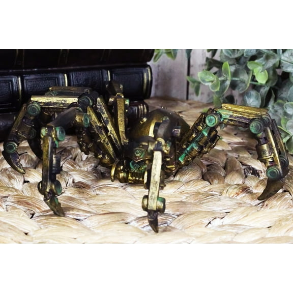 Steampunk Robotic Spider Statue Cyborg Gargantuan Arachnid Tarantula Figurine