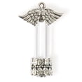thumbnail image 1 of Steampunk Silver Glass Vial with Wings Jewelry Pendant, 1 of 2
