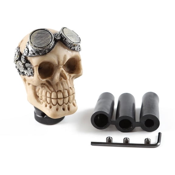 Steampunk Skull Shift Knob Gear Stick Shifter Head Lever Industrial Style Car Accessories fit Universal Manual Atomatic