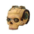 thumbnail image 1 of Steampunk Skull Skeleton Gear Pipe Paperweight Statue Figurine, 1 of 2