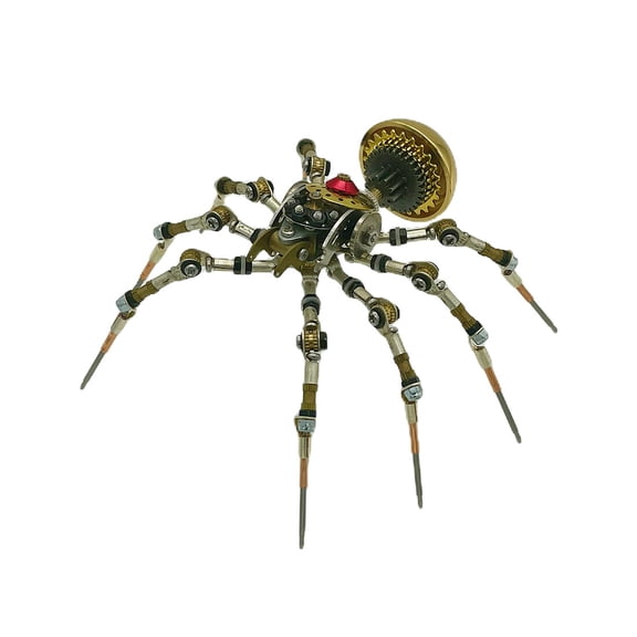 Steampunk Spider Metal Model Kit 80PCS, 3D Brass Insect Assembly Jigsaw Puzzle for Desk Decor, 3D Puzzles for Adult Collectible Craft