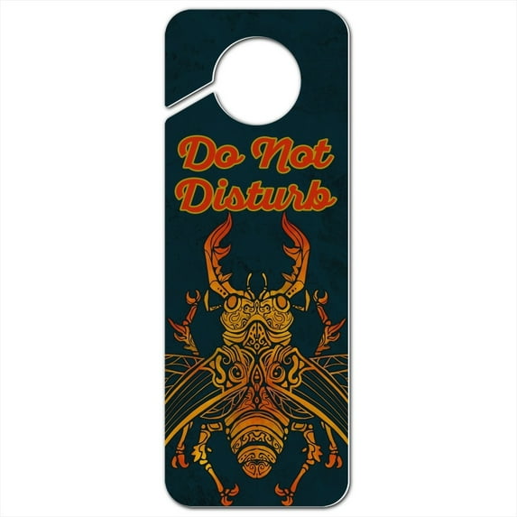 Steampunk Stag Beetle Plastic Door Knob Hanger Sign