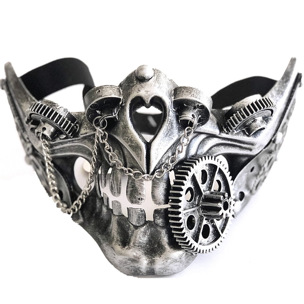 Steampunk Style Metallic Half Face masquerade Mask Halloween Costume ...