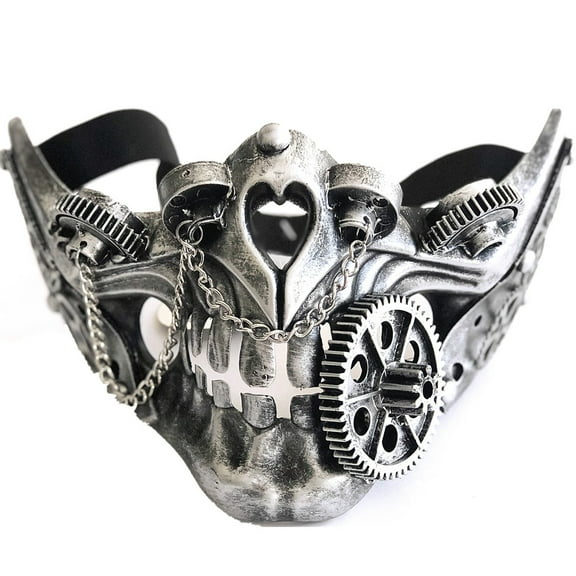 Steampunk Style Metallic Half Face masquerade Mask Halloween Costume Cosplay Party Mask