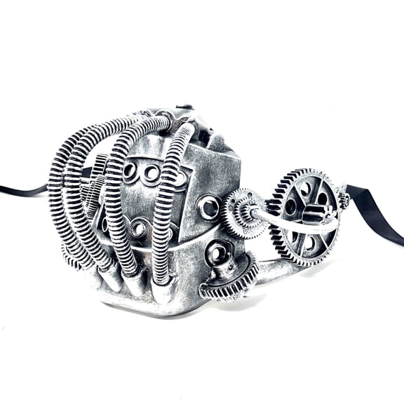 Steampunk Style Metallic Half Face masquerade Mask Halloween Costume Cosplay Party Mask