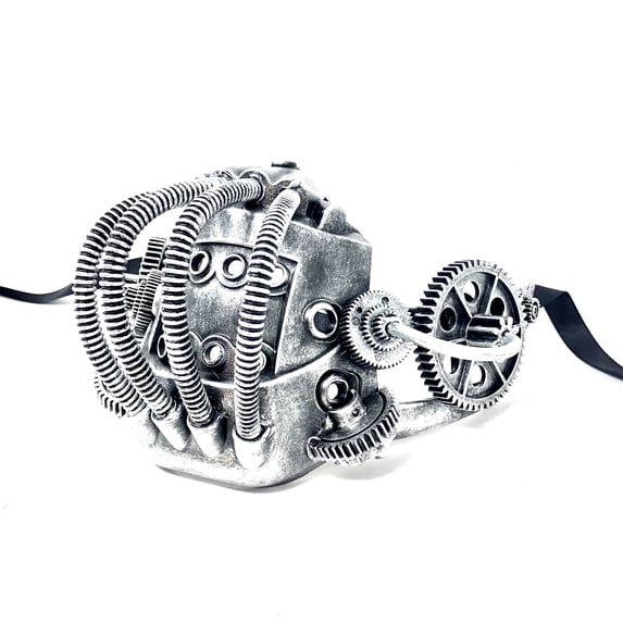 Steampunk Style Metallic Half Face masquerade Mask Halloween Costume Cosplay Party Mask