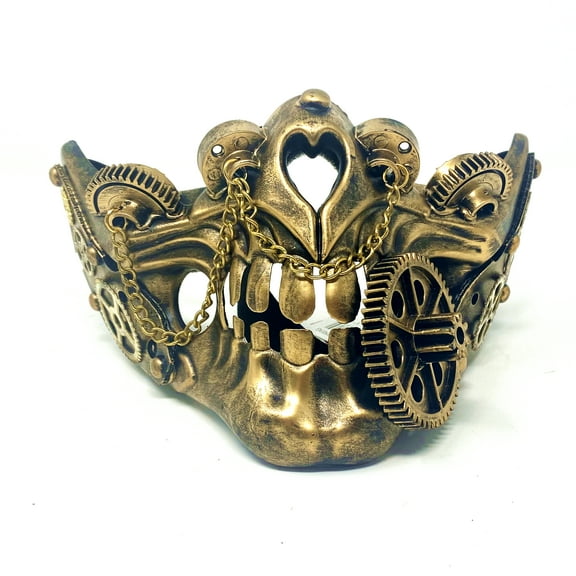 Steampunk Style Metallic Half Face masquerade Mask Halloween Costume Cosplay Party Mask