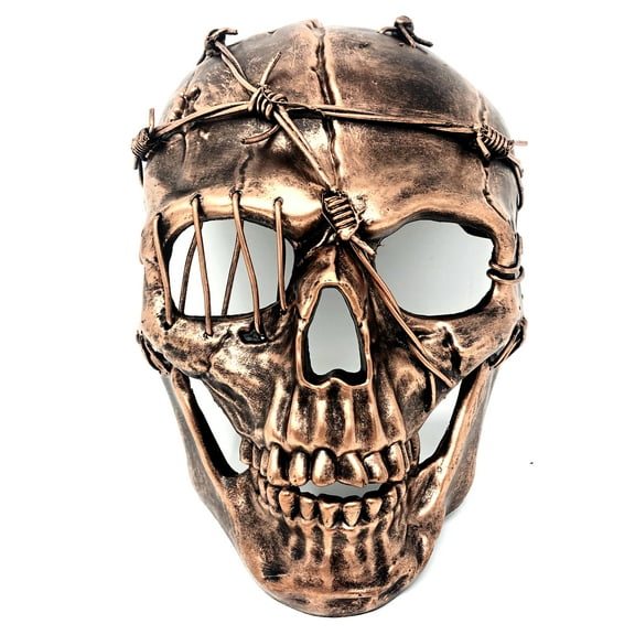 Steampunk Style Metallic Scary Horror Skeleton Skull Masquerade Mask for Halloween Costume Cosplay Party