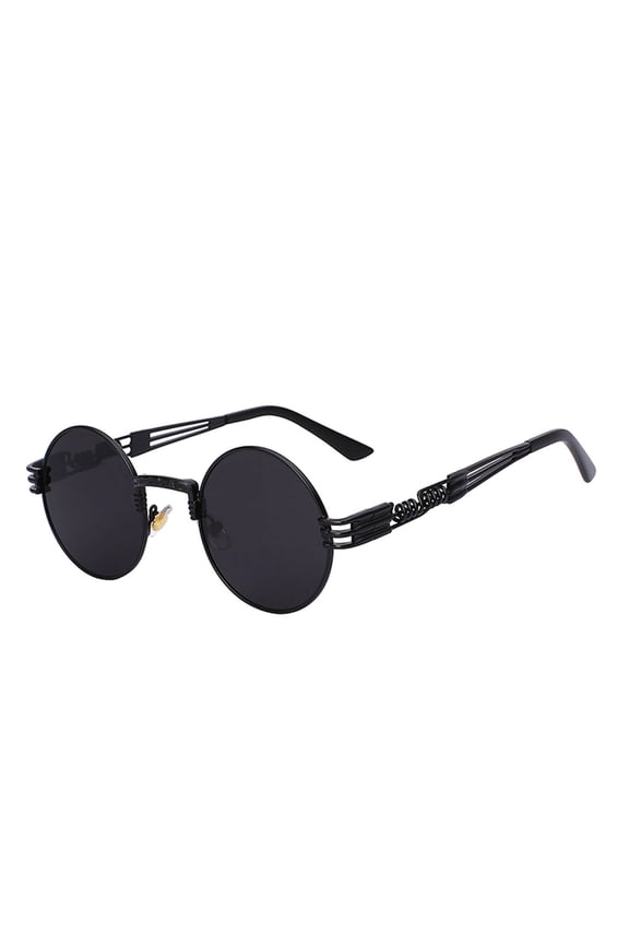 Steampunk Sunglasses / Black Frame / Smoke Lens 003