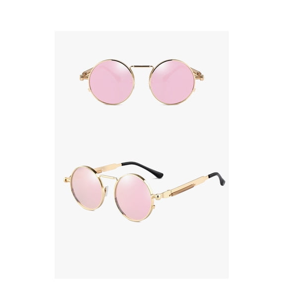 Steampunk Sunglasses Metal Frame PC Lens UV Protection for Men and Women Fashion Eyewear Unisex Lightweight Retro Style