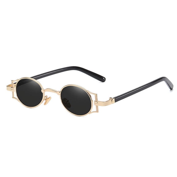 Unisex Steampunk Sunglasses Metal Frame with AC Lens and UV400 Protection Fashionable High Visible Light Perspective