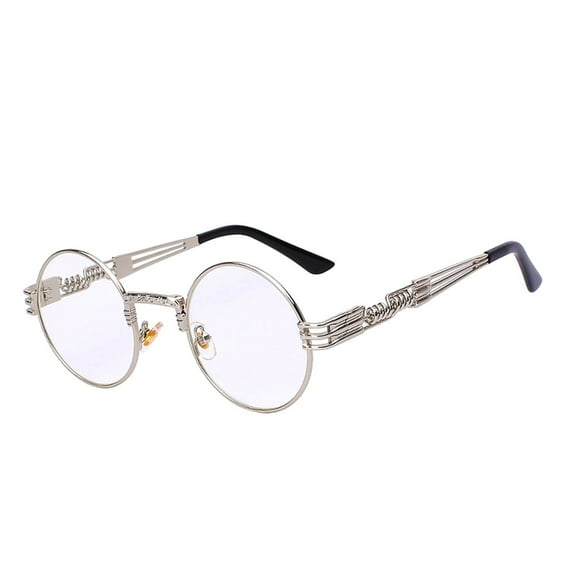 Steampunk Sunglasses / Silver Frame / Clear Lens 003