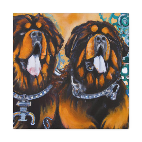 "Steampunk Tibetan Mastiff" - Canvas