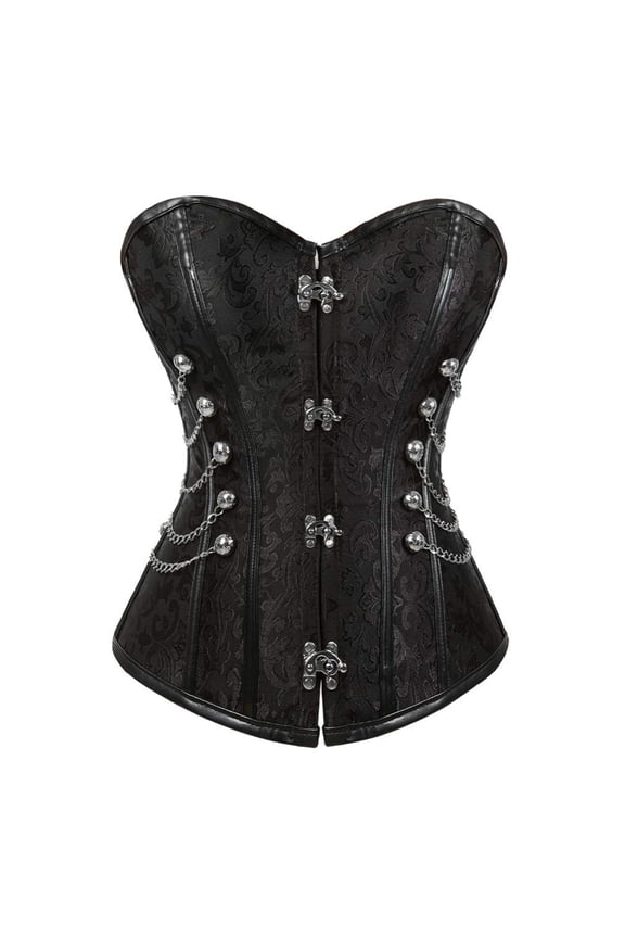 Steampunk Tight Shaper Bustiers Corset Top for Women Black XL