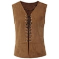 thumbnail image 1 of Steampunk Vest Men Ofreoo Vintage Medieval Men Vest Laced Up Renaissance Sleeveless Waistcoat Gothic, 1 of 4