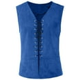 thumbnail image 1 of Steampunk Vest Men Ofreoo Vintage Medieval Men Vest Laced Up Renaissance Sleeveless Waistcoat Gothic, 1 of 3