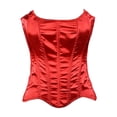 thumbnail image 1 of Steampunk Vintage Corset Womens Lace-Up Bodice Renaissance Fishbone Overbust Bustier Shapewear Strapless Tube Tops S, 1 of 3