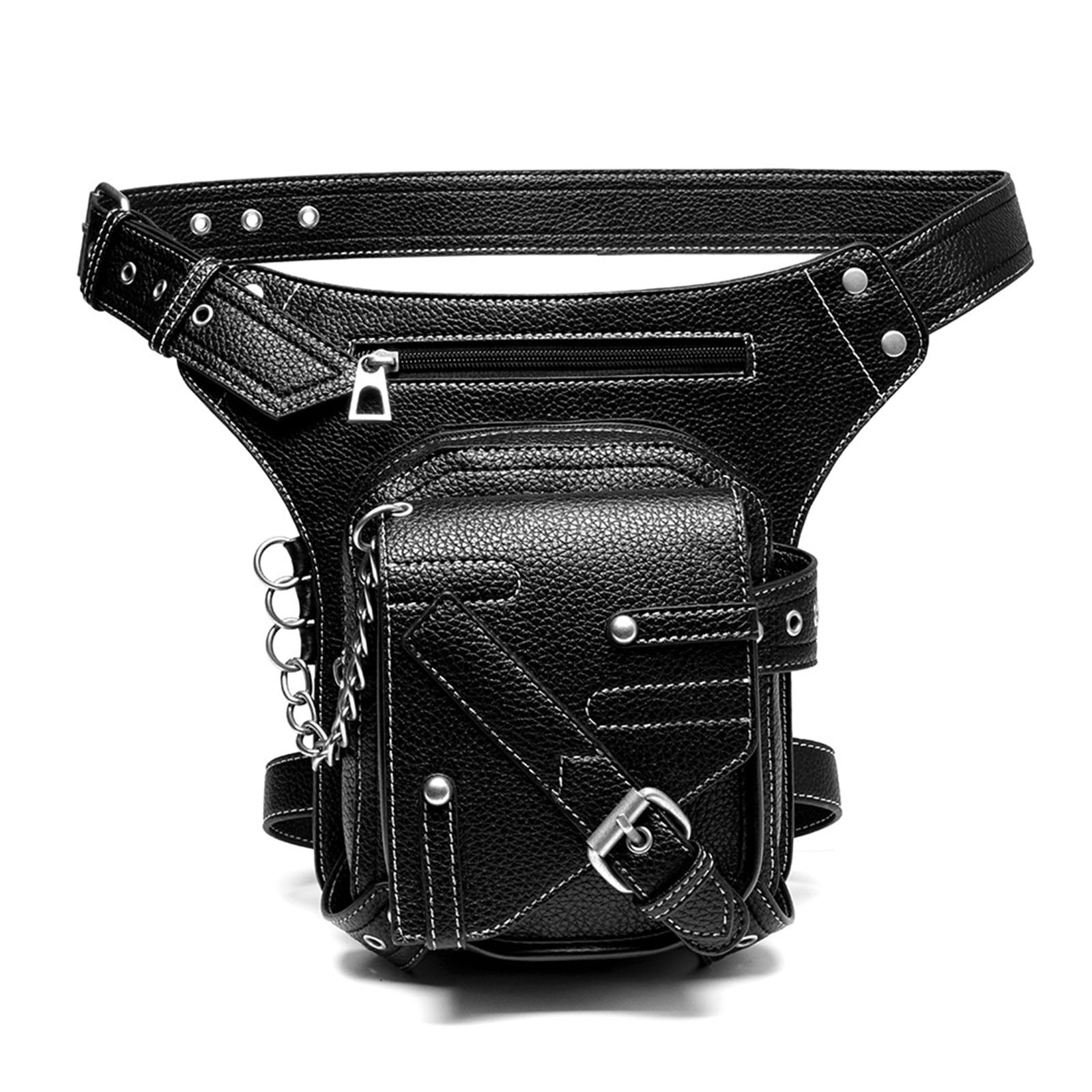 Steampunk Waist Bag Gothic Retro Motorcycle Leather Bags