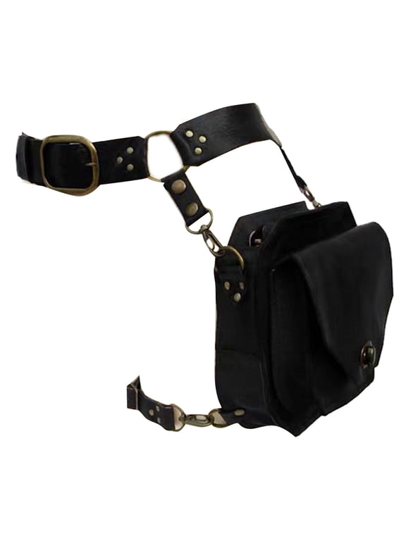 Steampunk Waist Pack Thigh Bag Medieval Waist Belt Drop Leg Bag Leather Bag Motorcycle Waist Bag for Women