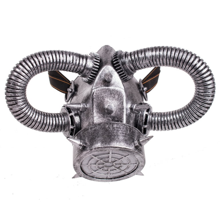 Steampunk Wastelander Respirator Adult Face Silver Halloween