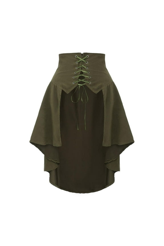 Steampunk Women's Skirts Waist Belt for Women Ruffles Pirate Corset Vintage Victorian Skirt Halloween Costumes