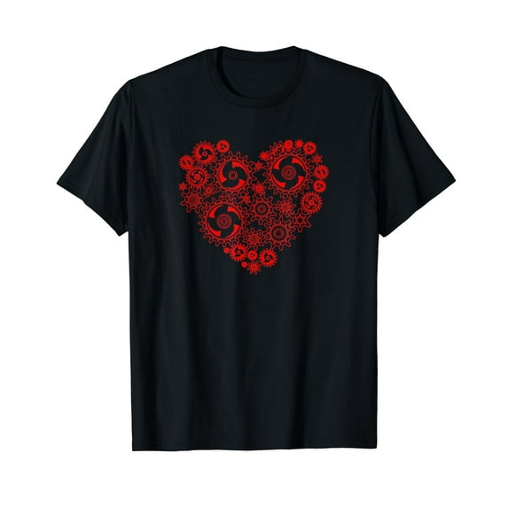 Steampunk heart of gears and spinners Cotton T-Shirt
