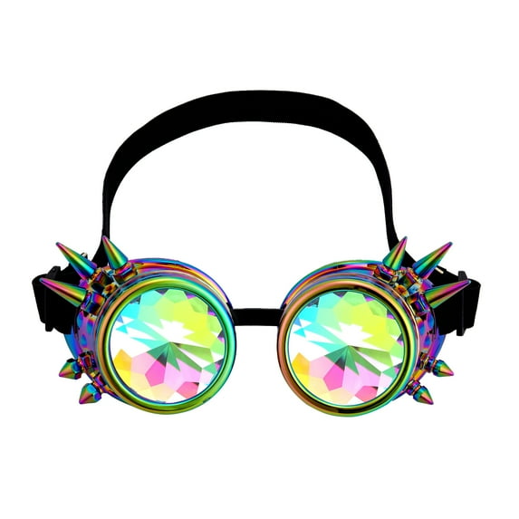 Steampunkn Glasses Goggle with Rainbow Crystal Glass Lens