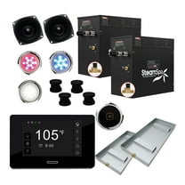 Black Series 21kW Steam Bath Generator with Continuous Steam Plus Quick Start Tech and Auto Drain in Matte Black