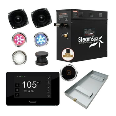 Black Series 4.5kW Steam Bath Generator with Wireless Bluetooth / Wifi Operation and Auto Drain in Oil Rubbed Bronze