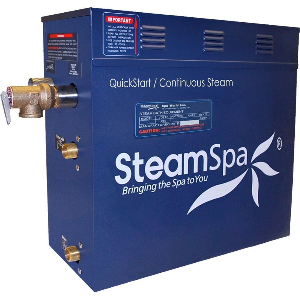 Steam Spa D-1200 12 KW Steam Bath Generator – Dual Tank, Quiet Operation For Extra-Large Showers