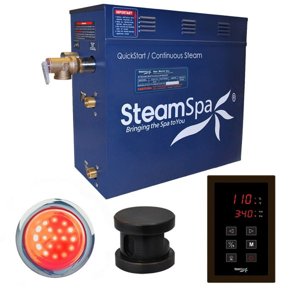 Steamspa Int750 Indulgence 7.5 Kw Quickstart Steam Bath Generator Package - Bronze