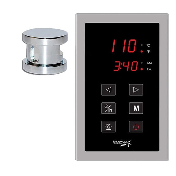 Steam Spa OATPKCH Steam Spa Oasis Touch Accessory Bundle for Steam Spa Steam Generator; Chrome