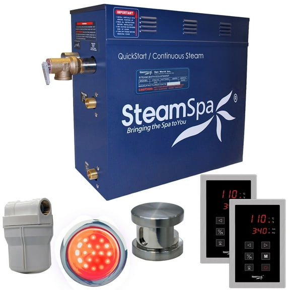 Steamspa RYT600BN Royal 6 Kw Quickstart Steam Bath Generator Package - Nickel
