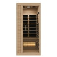 thumbnail image 1 of Lucia 1- Person Indoor Hemlock Wooden Carbon FAR Infrared Home Sauna Room with LED Touch Control Panel and Heater, 1 of 11