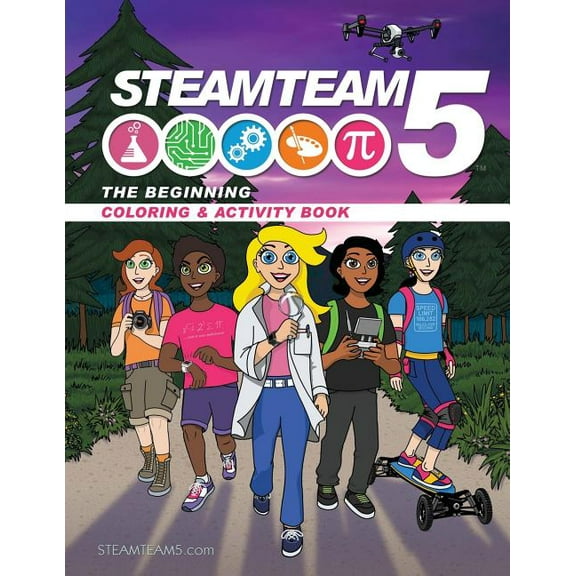 Steamteam5: STEM/STEAM Coloring & Activity Book (Paperback)