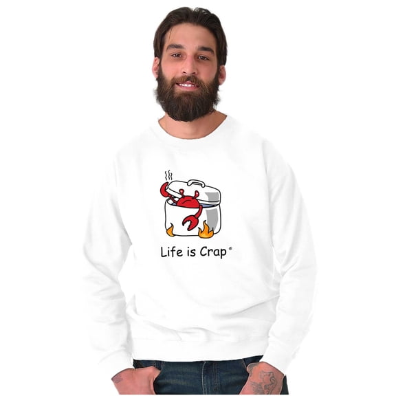 Steamy Boiling Crab Cooking Novelty Unisex Plus Fleece Graphic Sweatshirt Brisco Brands 2X