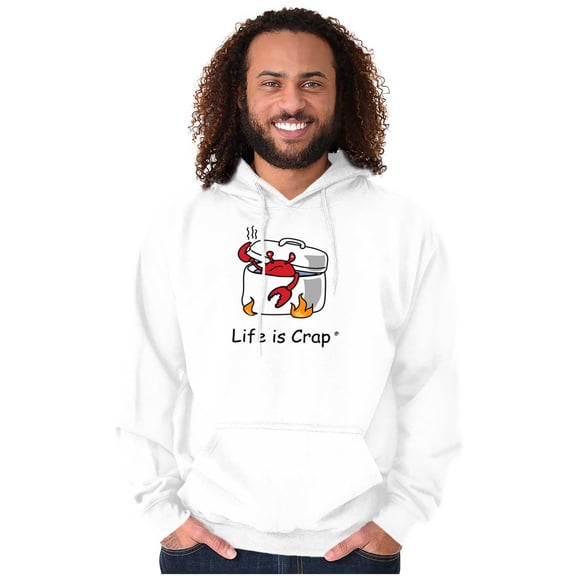 Steamy Boiling Crab Cooking Novelty Unisex Plus Fleece Graphic Hoodie Brisco Brands 3X