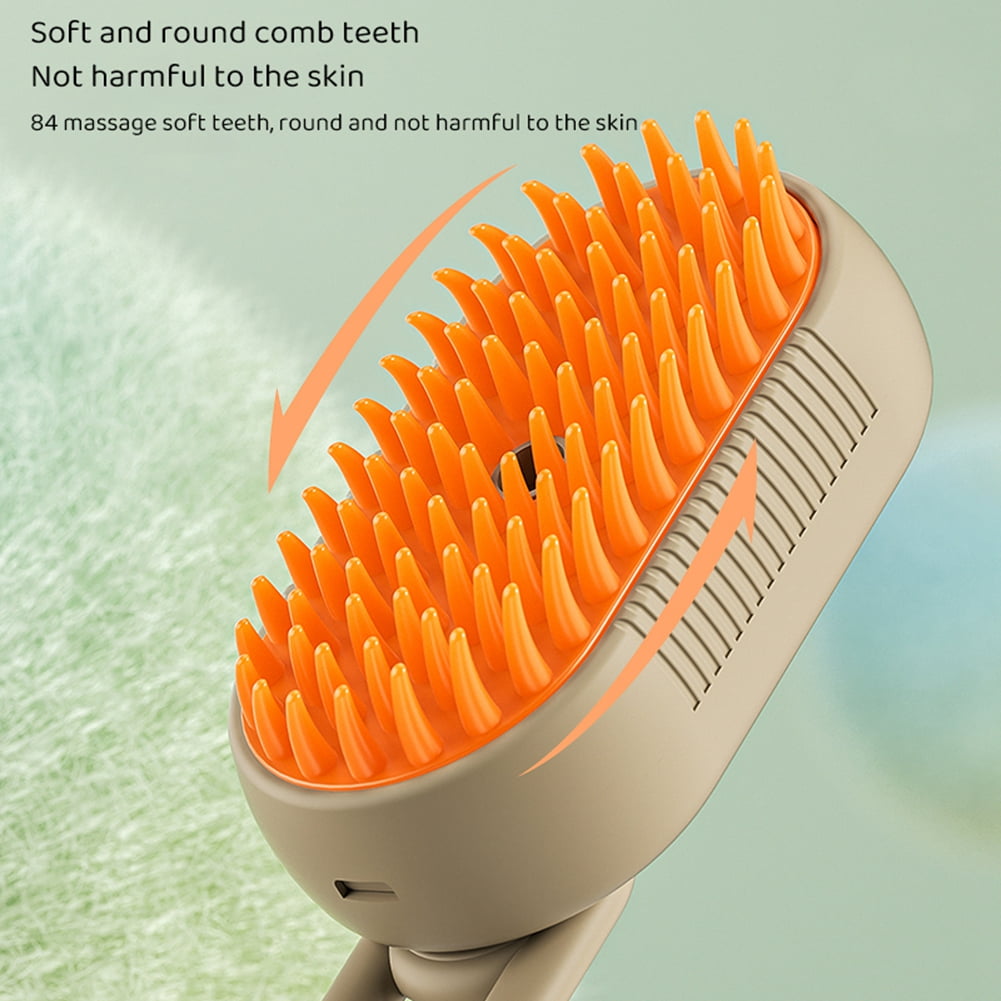 Steamy Cat Brush, 3 In 1 Cat Steamy Brush Self Cleaning Steam Cat Brush
