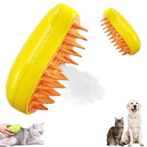 Steamy Cat Brush - 3 In1 Cat Steamy Brush, Self Cleaning Steam Cat Brush, Cat Steamer Brush for Massage for Removing Tangled And Loosse Hair (Green)