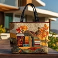 thumbnail image 1 of Steamy Chapters Quilted Tote Bag, Women Quilted Tote Bag, Handmade Patchwork Tote, Women Shoulder Bag, Gift For Her, 1 of 2