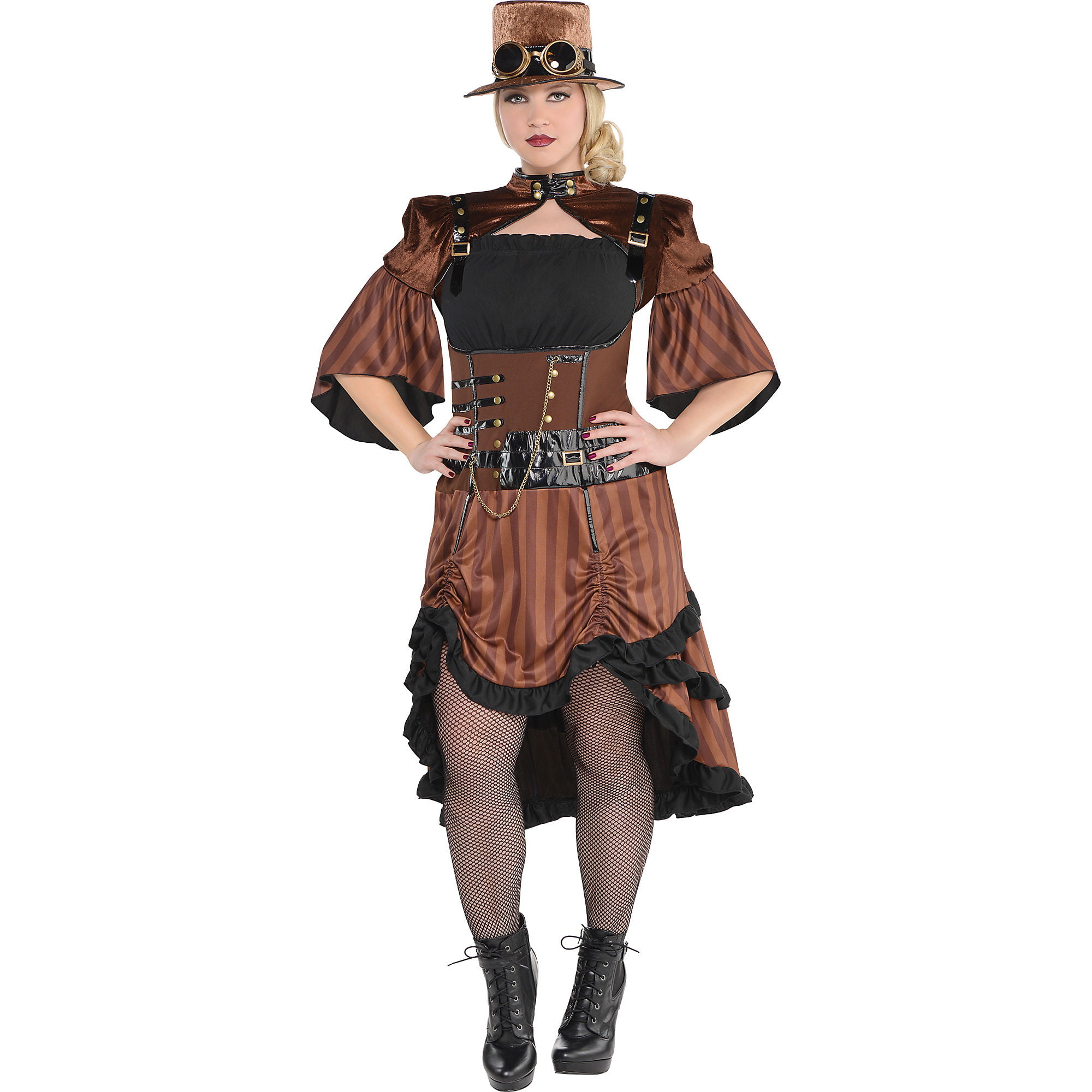 Steamy Dreamy Steampunk Halloween Costume for Women, Plus Size, with  Accessories