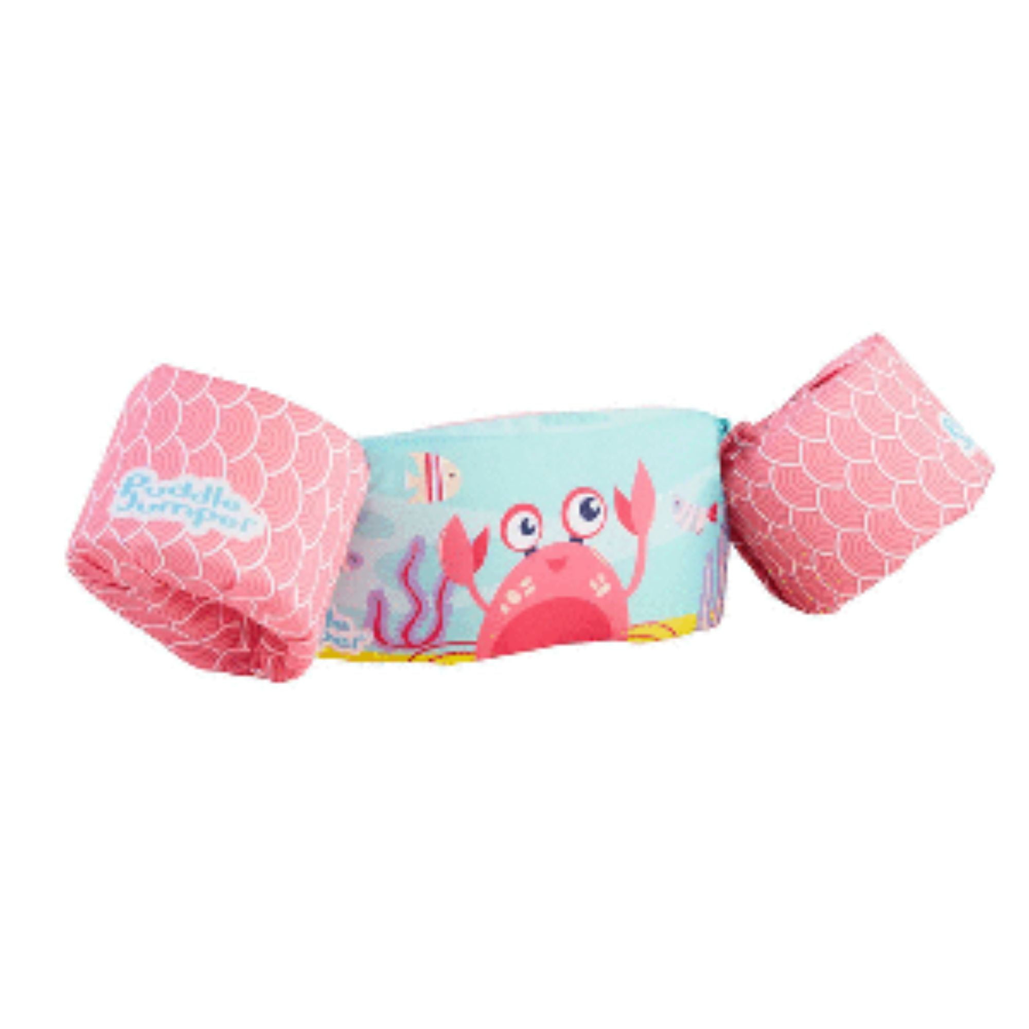 15" Pink Crab and Blue Puddle Jumper Multipurpose Kids Life Vest Jacket