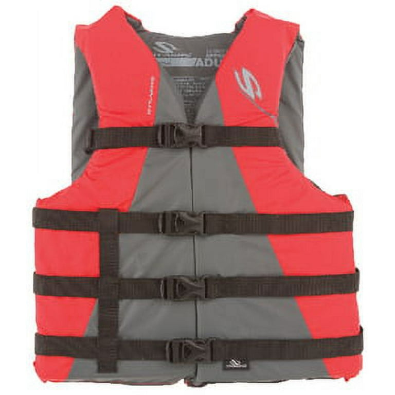 Body Glove Angler Unisex Adult Fishing PFD Life Jacket USCG Approved, Red 