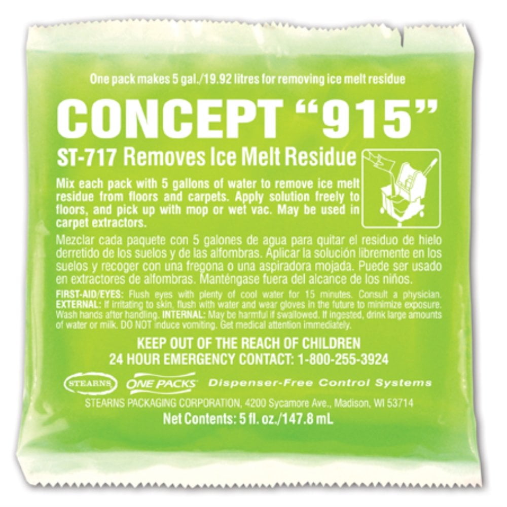 Stearns Concept 915 Ice Melt Residue Remover - 5 oz. Packs 36 Packs/Case - 23085