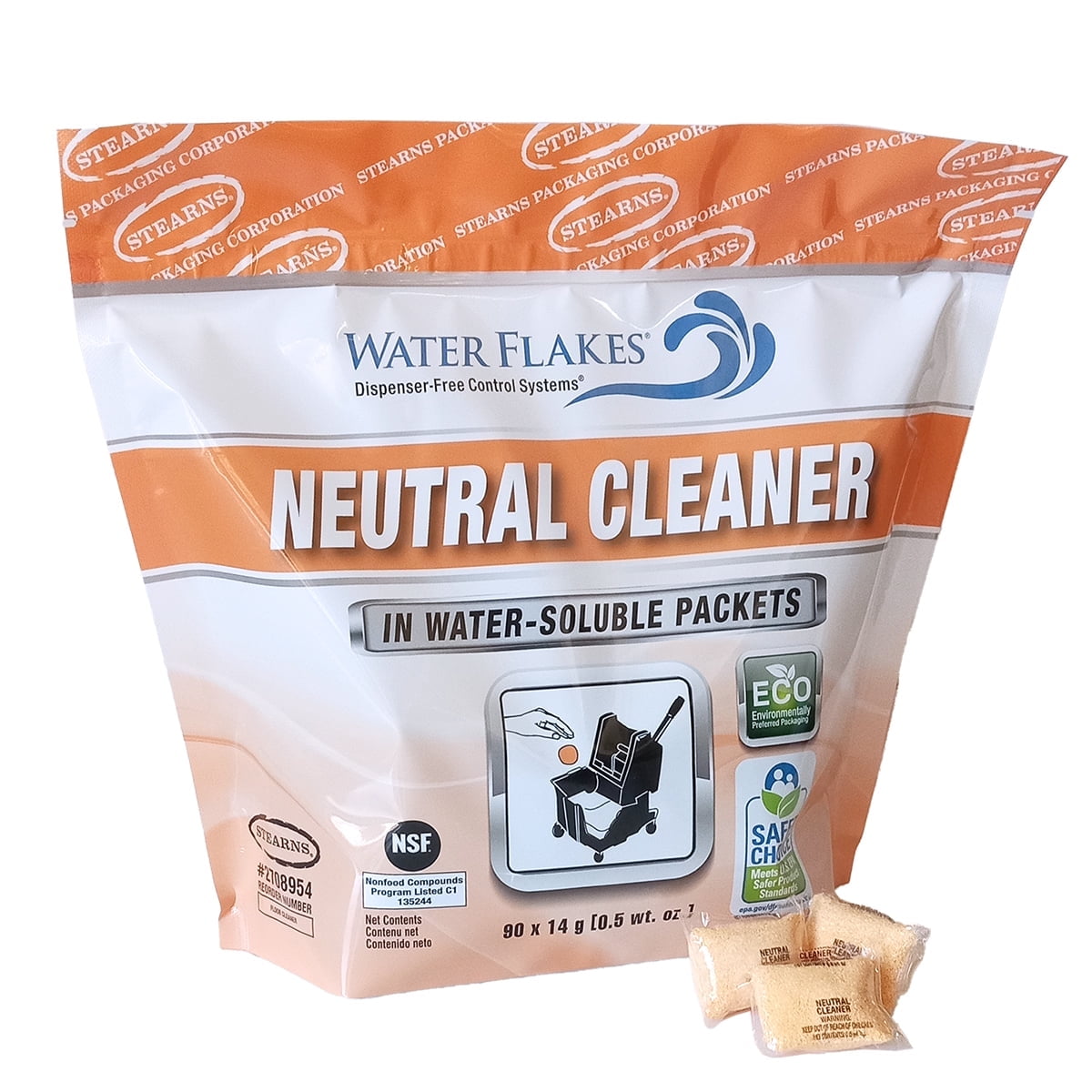 Stearns Water Flakes Neutral Cleaner in Premeasured Packets (1 ...