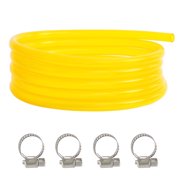 Steauty 13ft Fuel Line Hose Kit, 12.5mm ID 17.5mm OD High Flow PVC Tube with Clamps, Clear for Gas/Diesel Transfer in Car, Truck, Motorcycle Engine
