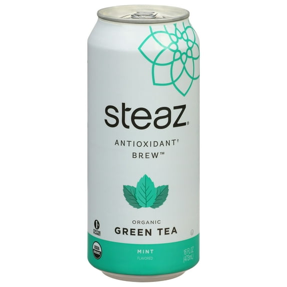 Steaz Organic Mint Antioxidant Brew Tea 16 fl oz (Pack Of 12)