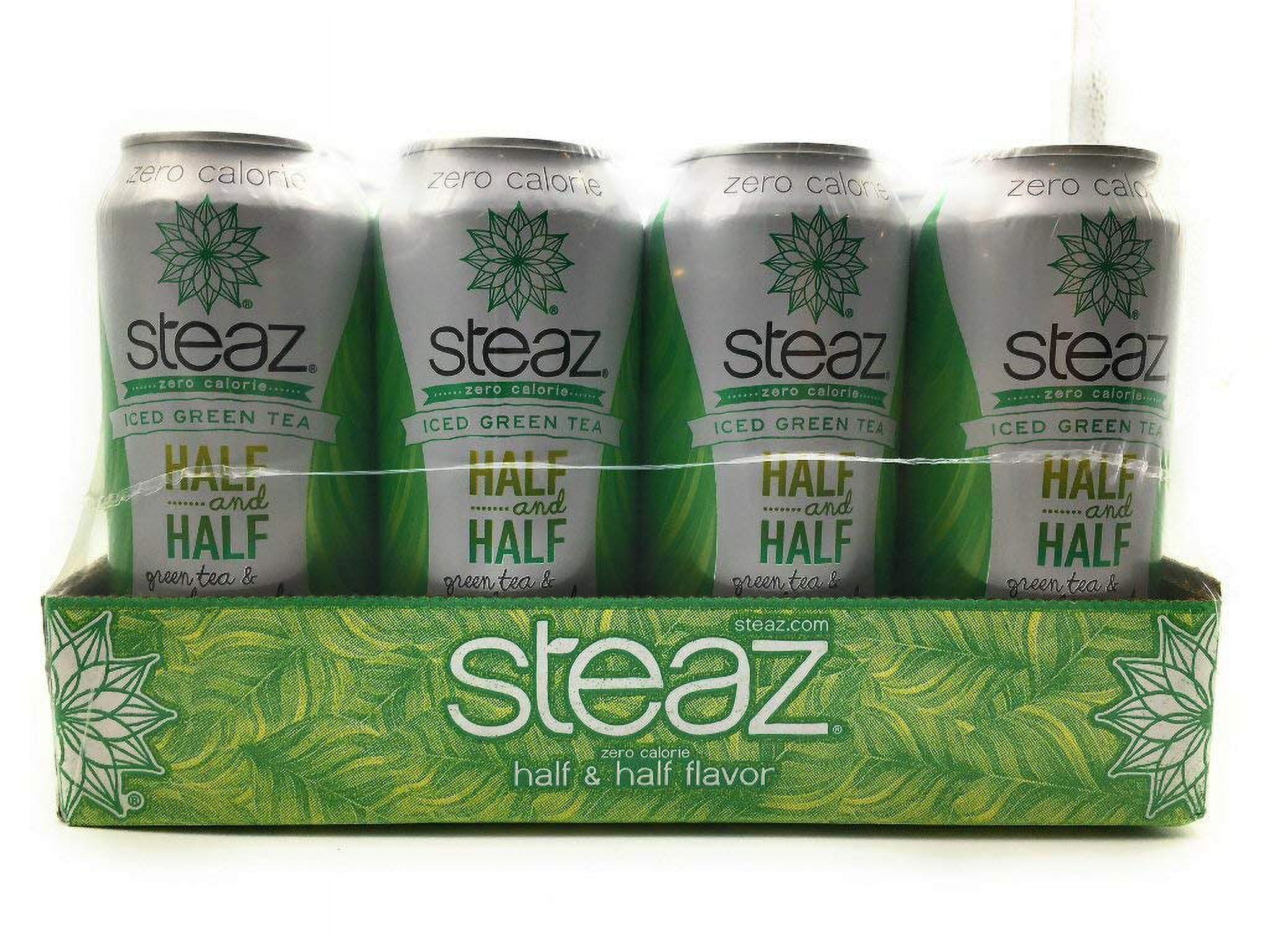Steaz Organic Zero Calorie Half Iced Green Tea & Half Lemonade, 16 Fl